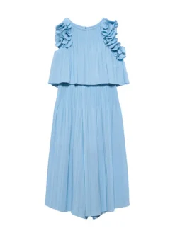 Abel & Lula Komplet bluzka i spodnie 5285 Błękitny Regular Fit
