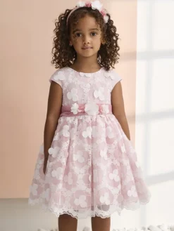 Abel & Lula Sukienka elegancka 5032 Różowy Regular Fit