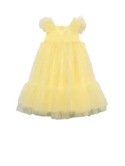Abel & Lula Sukienka elegancka 5039 Żółty Regular Fit