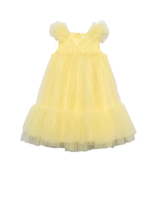 Abel & Lula Sukienka elegancka 5039 Żółty Regular Fit