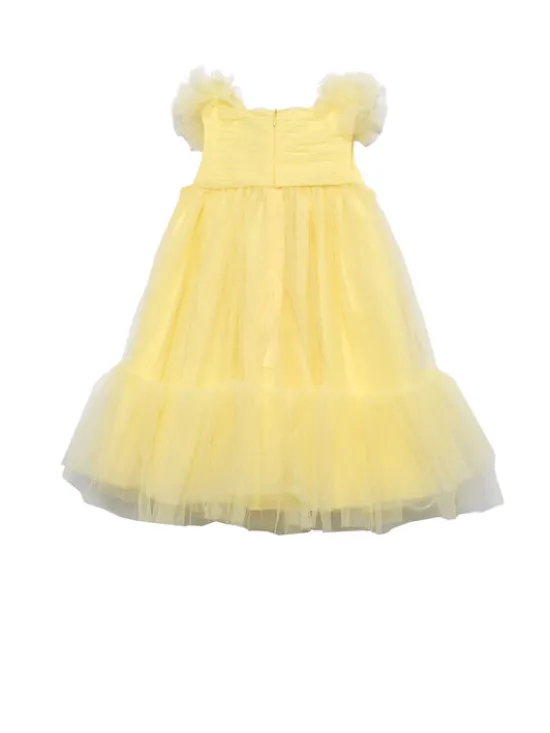 Abel & Lula Sukienka elegancka 5039 Żółty Regular Fit