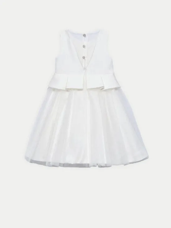 Abel & Lula Sukienka elegancka 5034 Biały Regular Fit