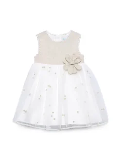 Abel & Lula Sukienka elegancka 5001 Beżowy Regular Fit