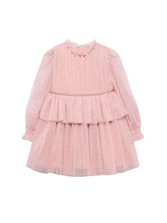 Abel & Lula Sukienka elegancka 5532 Różowy Regular Fit