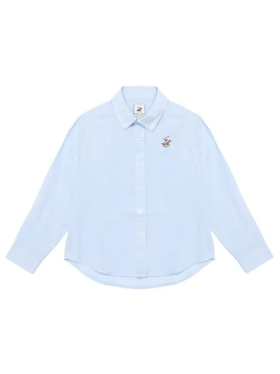 Beverly Hills Polo Club Koszula P-SS26B-SH0152 Niebieski jasny Regular Fit