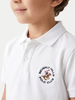 Beverly Hills Polo Club Polo P-SS26B-P42560 Biały Regular Fit