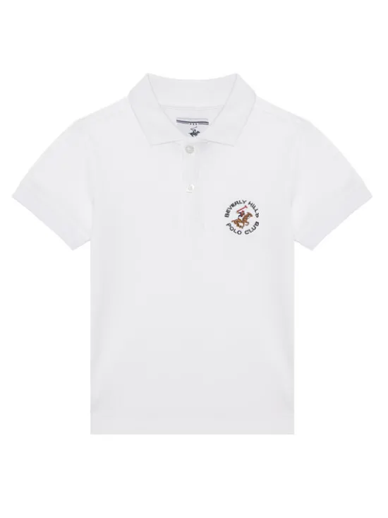 Beverly Hills Polo Club Polo P-SS26B-P42560 Biały Regular Fit