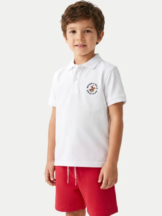 Beverly Hills Polo Club Polo P-SS26B-P42560 Biały Regular Fit