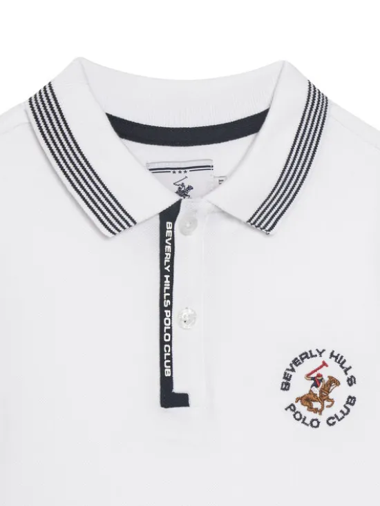 Beverly Hills Polo Club Polo P-SS26B-P424108 Biały Regular Fit