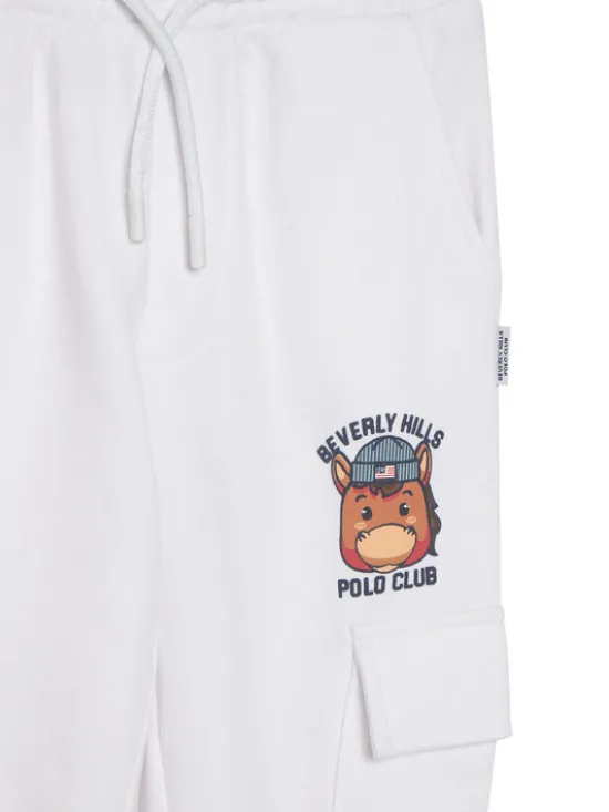 Beverly Hills Polo Club Spodnie dresowe P-SS26B-TF0136 Biały Regular Fit