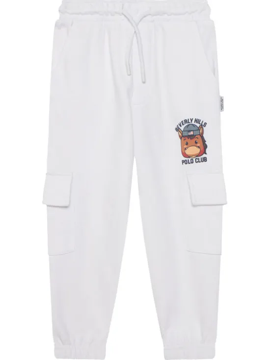 Beverly Hills Polo Club Spodnie dresowe P-SS26B-TF0136 Biały Regular Fit