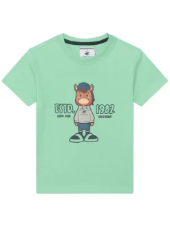 Beverly Hills Polo Club T-Shirt P-SS26B-TS0135 Zielony Regular Fit