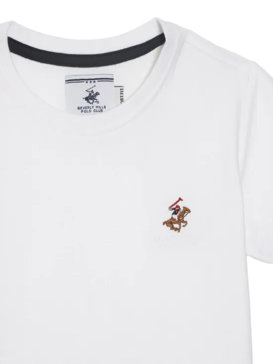 Beverly Hills Polo Club T-Shirt P-SS26B-TS0131 Biały Regular Fit