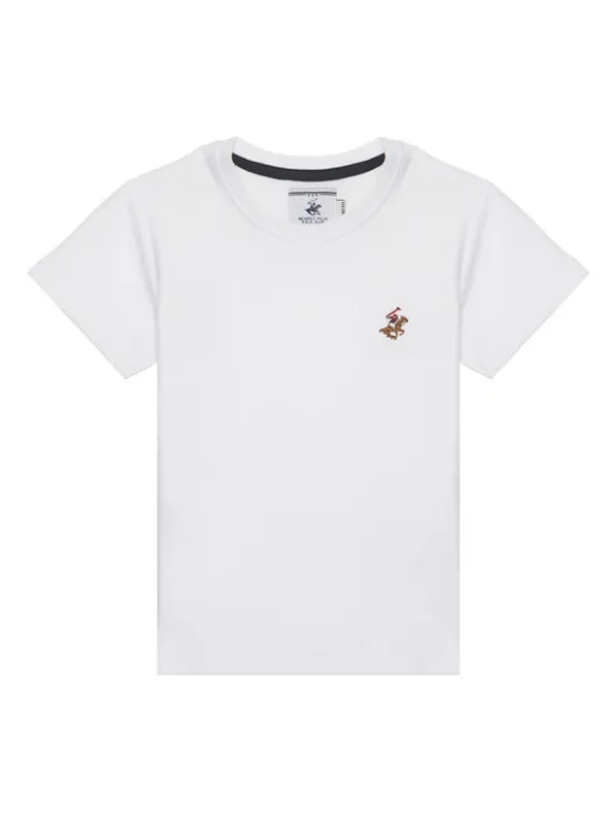 Beverly Hills Polo Club T-Shirt P-SS26B-TS0131 Biały Regular Fit