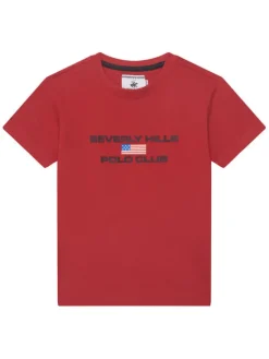 Beverly Hills Polo Club T-Shirt P-SS26B-TS0132 Czerwony Regular Fit