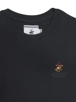 Beverly Hills Polo Club T-Shirt P-SS26B-TS0131 Granatowy Regular Fit