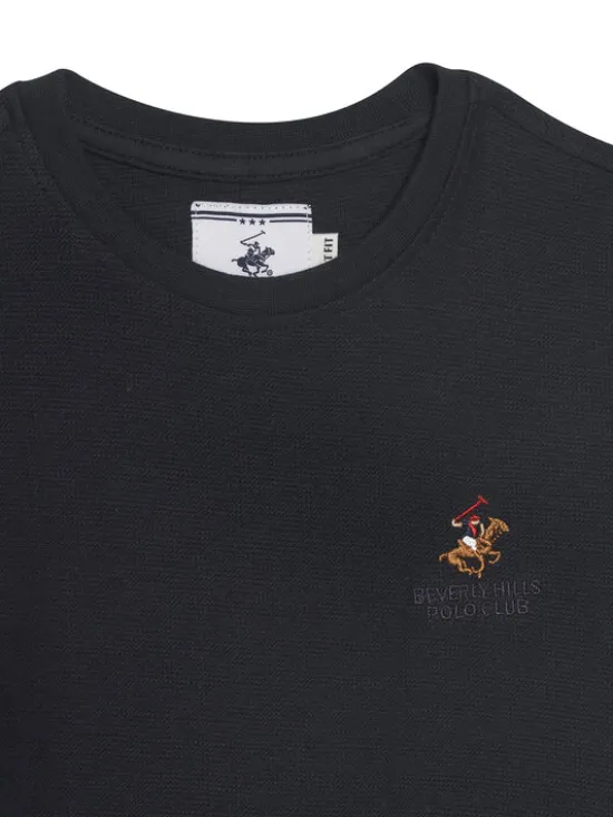 Beverly Hills Polo Club T-Shirt P-SS26B-TS0131 Granatowy Regular Fit