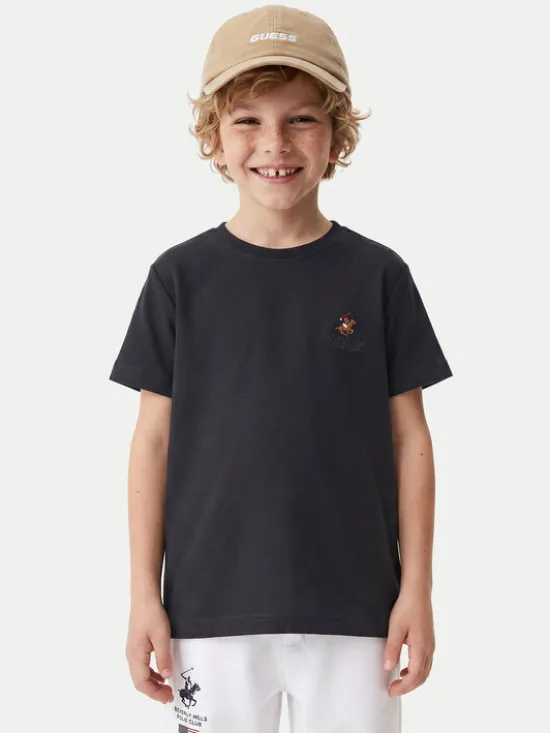 Beverly Hills Polo Club T-Shirt P-SS26B-TS0131 Granatowy Regular Fit