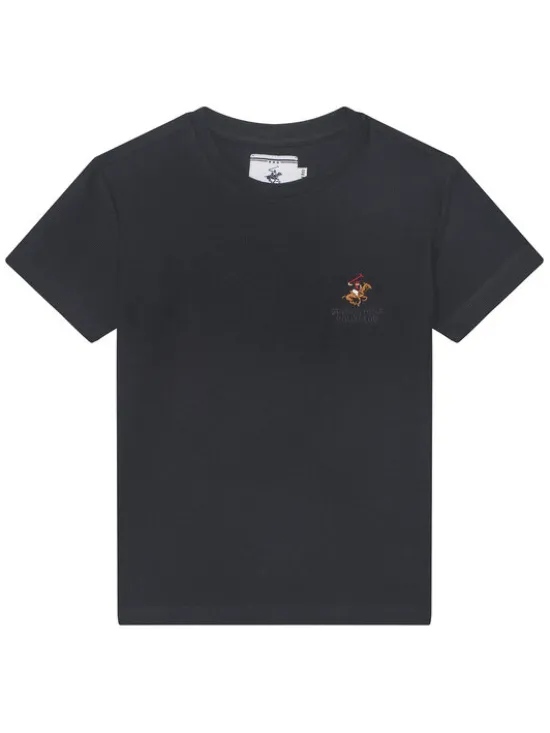 Beverly Hills Polo Club T-Shirt P-SS26B-TS0131 Granatowy Regular Fit