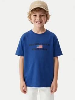 Beverly Hills Polo Club T-Shirt P-SS26B-TS0132 Niebieski Regular Fit