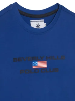 Beverly Hills Polo Club T-Shirt P-SS26B-TS0132 Niebieski Regular Fit