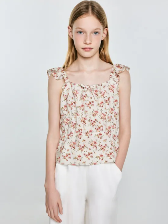 BIG STAR Bluzka WERIA Kremowy Basic Fit