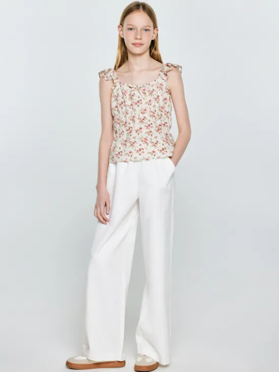BIG STAR Bluzka WERIA Kremowy Basic Fit