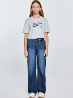 BIG STAR Jeansy NATALIE Granatowy Wide Fit