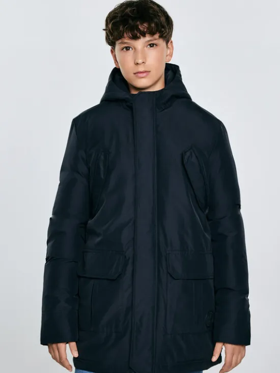BIG STAR Kurtka zimowa OSKAR Granatowy Basic Fit