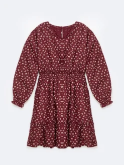BIG STAR Sukienka codzienna NAMISA Bordowy Basic Fit