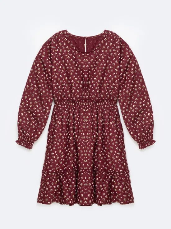 BIG STAR Sukienka codzienna NAMISA Bordowy Basic Fit
