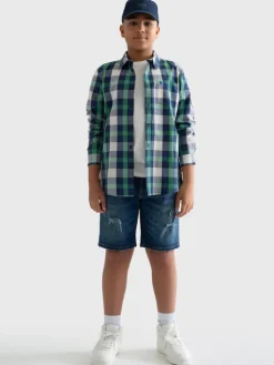BIG STAR Szorty jeansowe MATT Granatowy Slim Fit