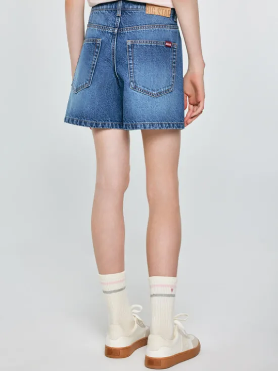 BIG STAR Szorty jeansowe RUE Granatowy Regular Fit