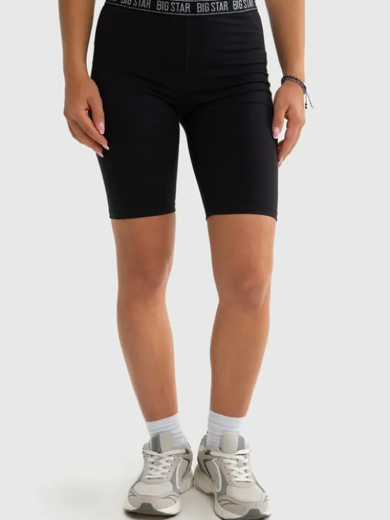 BIG STAR Szorty materiałowe NIKOLINASA Czarny Slim Fit