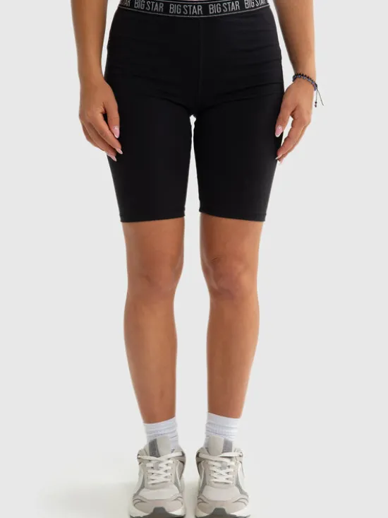 BIG STAR Szorty materiałowe NIKOLINASA Czarny Slim Fit