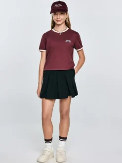 BIG STAR T-Shirt KOLA Bordowy Basic Fit