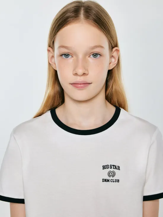 BIG STAR T-Shirt LILLIA Biały Basic Fit