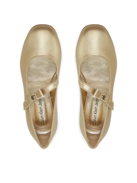 Calvin Klein Jeans Baleriny Ballerina V4A3-83042-1322 S Złoty