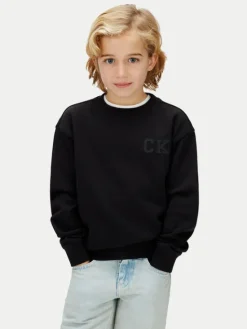 Calvin Klein Jeans Bluza LVCKSJB07B Czarny Relaxed Fit