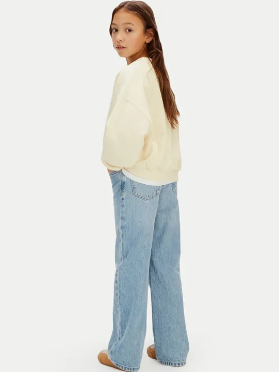 Calvin Klein Jeans Bluza LVCKSJB25G Beżowy Relaxed Fit