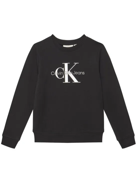 Calvin Klein Jeans Bluza Monogram IU0IU00675 D Czarny Regular Fit