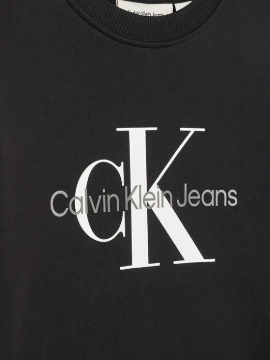 Calvin Klein Jeans Bluza Monogram IU0IU00675 D Czarny Regular Fit