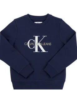 Calvin Klein Jeans Bluza Monogram Logo IU0IU00069 Granatowy Regular Fit