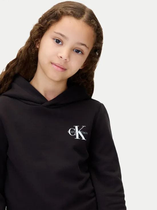 Calvin Klein Jeans Bluza Small Monogram IU0IU00712 Czarny Regular Fit