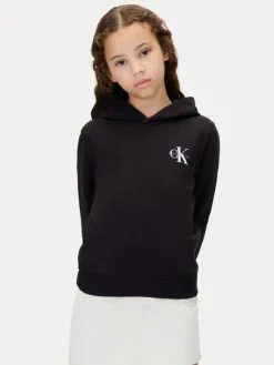 Calvin Klein Jeans Bluza Small Monogram IU0IU00712 Czarny Regular Fit
