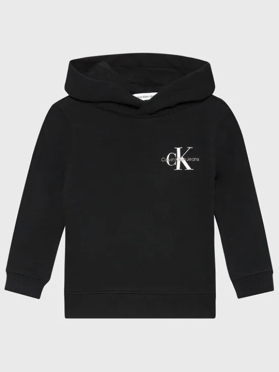 Calvin Klein Jeans Bluza Small Monogram IU0IU00266 Czarny Regular Fit