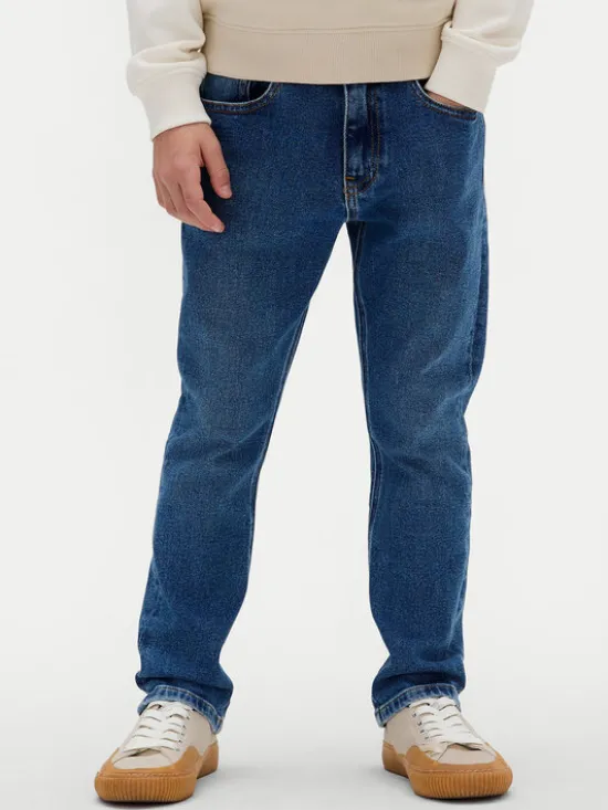 Calvin Klein Jeans Jeansy Dad IB0IB02540 D Niebieski Loose Fit