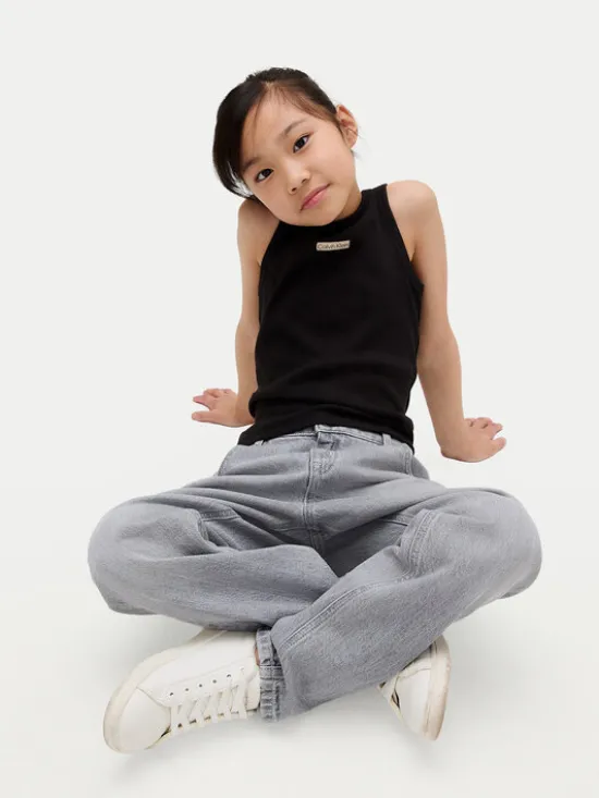 Calvin Klein Jeans Jeansy IG0IG02607 M Granatowy Wide Leg