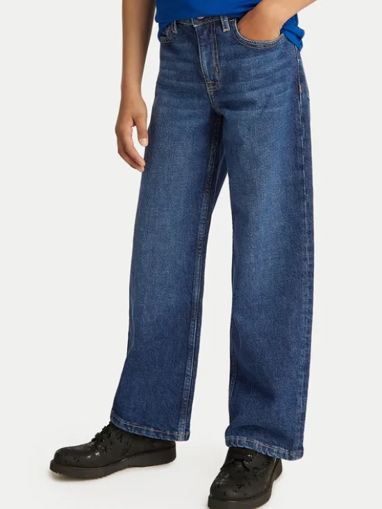 Calvin Klein Jeans Jeansy IG0IG02710 Granatowy Wide Leg