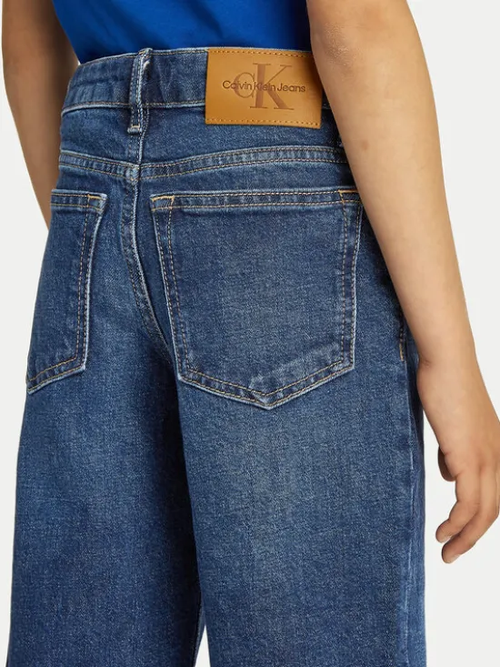 Calvin Klein Jeans Jeansy IG0IG02710 Granatowy Wide Leg